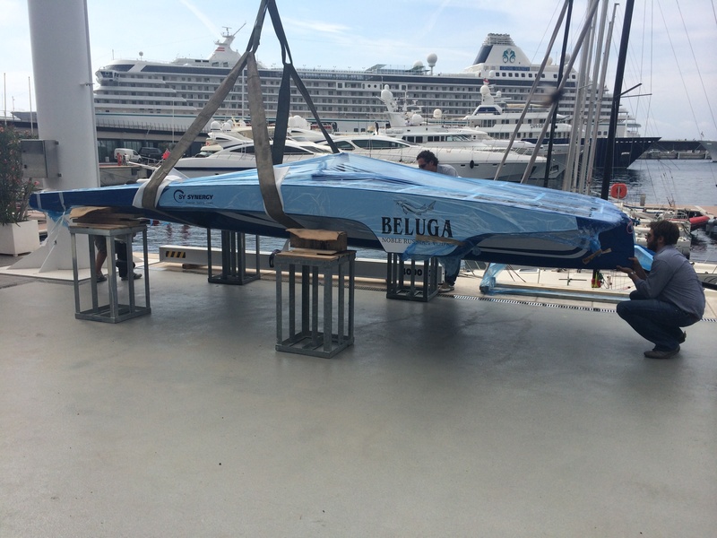 Team Beluga powered by Synergy "uncovered" and ready for technical inspection.