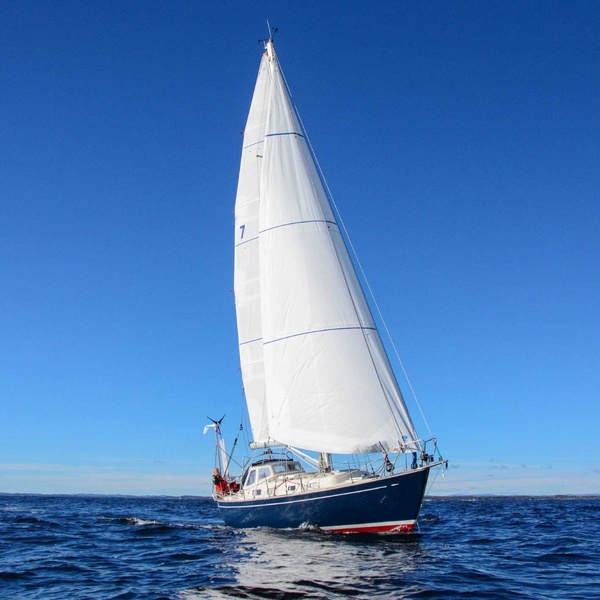 An experienced engineer, Are Vig, was personally preparing his Olleanna for the Golden Globe Race.  