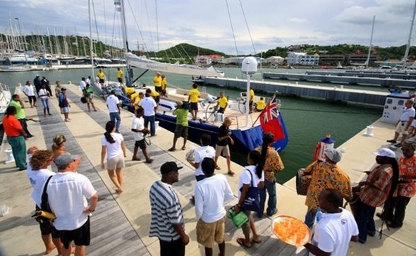 Greetings of the winners from the shore