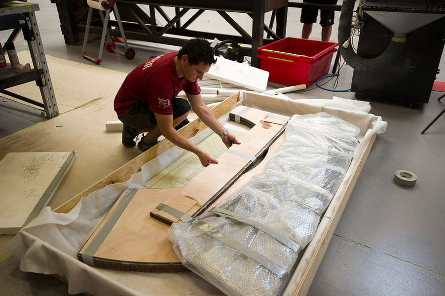 Camper's coastal team urgently sends parts to Chile to make a replacement bulkhead.