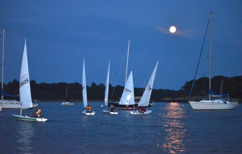 In starlight and full moonlight, a nighttime swim, even without radar, is no surprise.