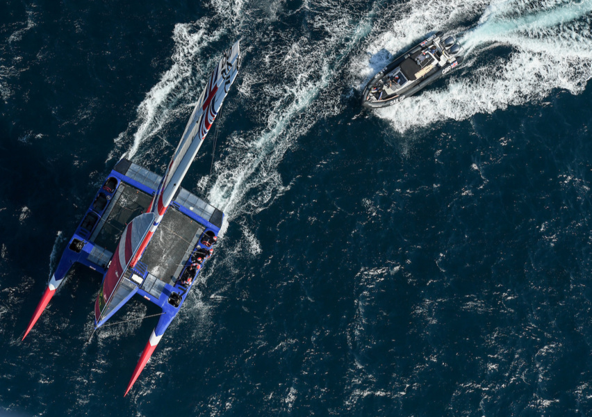 British F50 and support vessel