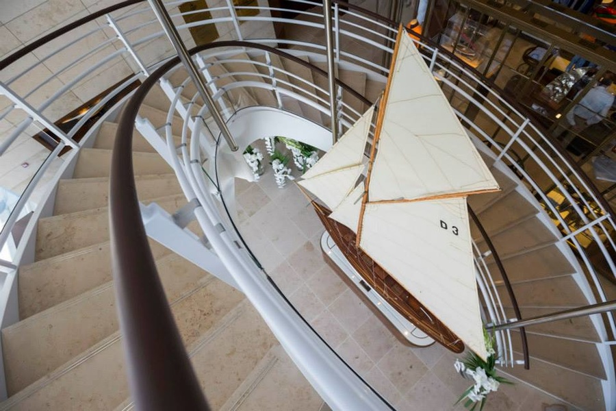Interior of yacht club