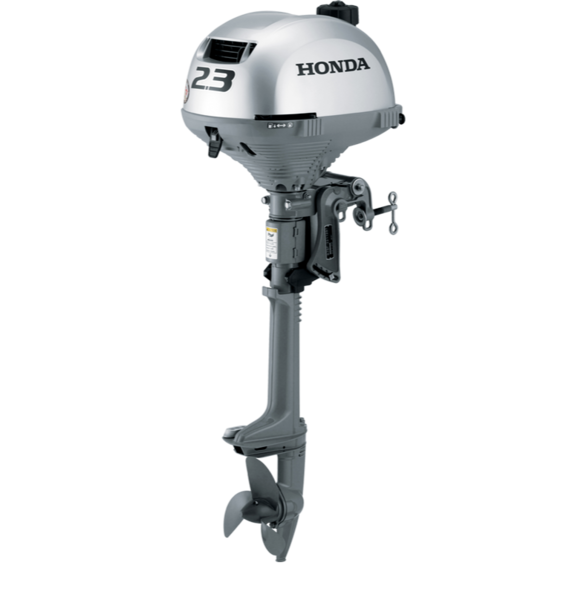Honda BF2.3 four-stroke engine with 2.3 HP.