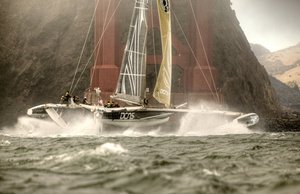 Hovering over the water