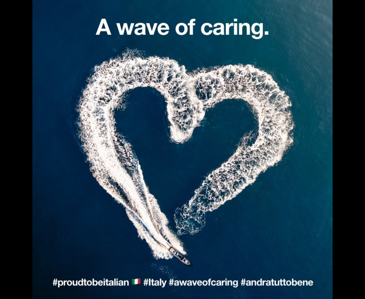 Italian Ferretti Group called for charitable donations to overloaded Italian hospitals. Photos from the Ferretti Group website