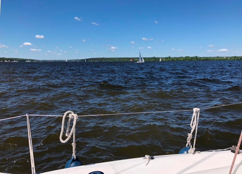 The water area wasn't empty, so the rules of divergence learned in the theoretical part of the course came in handy right away.