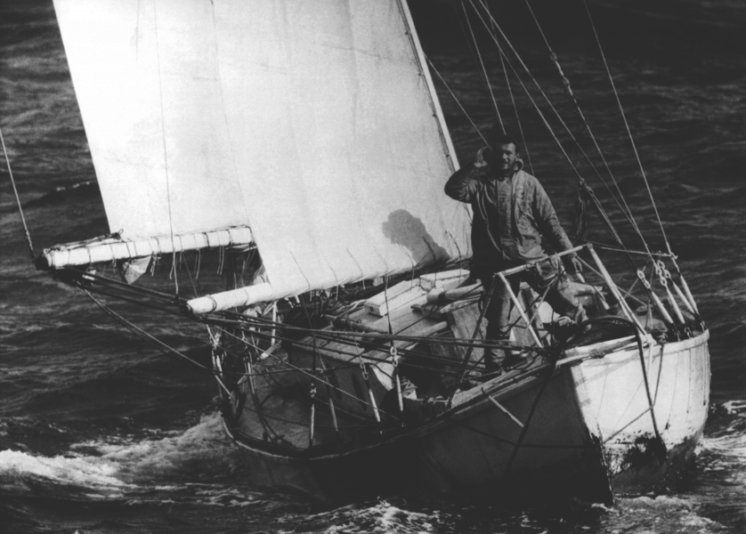 Robin Knox-Johnston on Suhaili during the Golden Globe Race. 