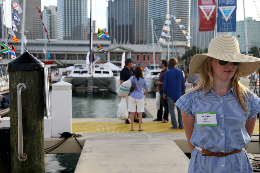 They're the only ones at the sailing exposition who have a girlfriend.  But that's not the reason why Southerly liked the boats here the most, even more than Oyster.