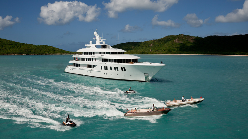 The hull of the yacht is made of steel, the superstructure is of composite. Cruising speed is 16 knots, maximum speed is 17,5. The range is 5,000 nautical miles.