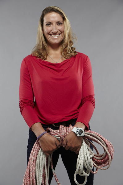 Dee Caffrey, trimmer/pitman's assistant. The only woman to walk around the world alone in both directions and the only one to walk around the world three times in a row without stopping.