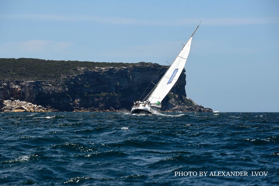 Simplesail Mahligai - boat under the Russian flag in Rolex Sydney Hobar