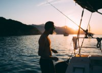 There's just nothing like meeting the sunset at sea.