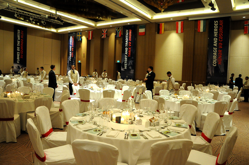 All ready for gala dinner. Vittorio Ubertone photo