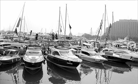 Marina yachts in Shanghai