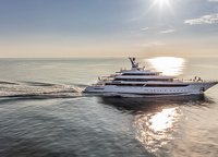 This is the new flagship of a young Italian shipyard and a real long lasting one. The yacht has been little by little designed and built since 2011. The main object of pride on board is the 20-metre long living room, the slabs over which are not held by any supporting column. 
