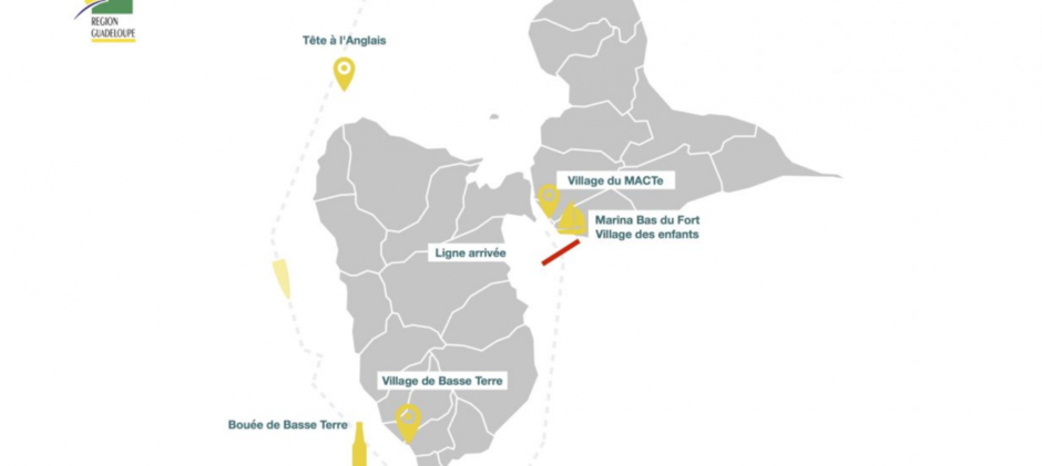 Race route around Bass Terre