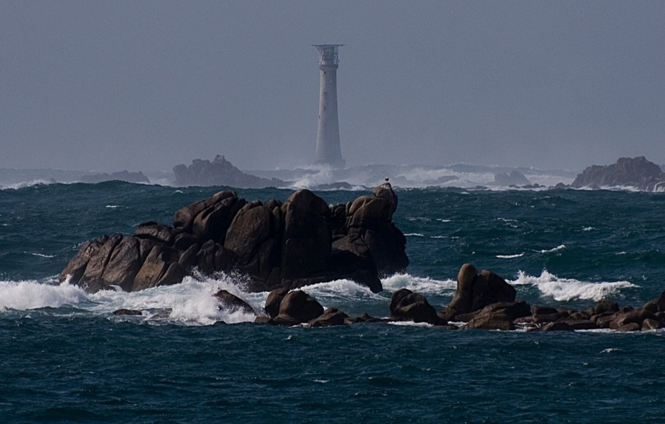 The modern Eddiston Lighthouse is the fourth lighthouse on Bishop Rocks, the smallest built-up island in the world.  The size of the island is 46 x 16 m. The Bishop Rocks lighthouse is the fourth smallest built-up island in the world. Photo by masterok.livejournal.com 