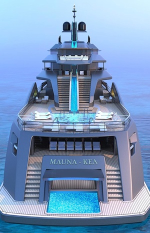 Volcanic rock megayacht