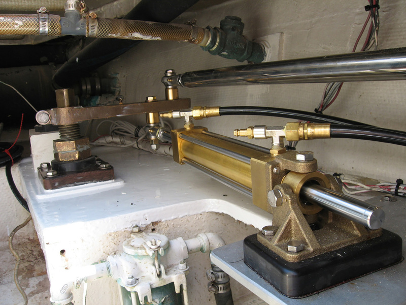 The new hydraulic steering system "pumped" the old boat. 
