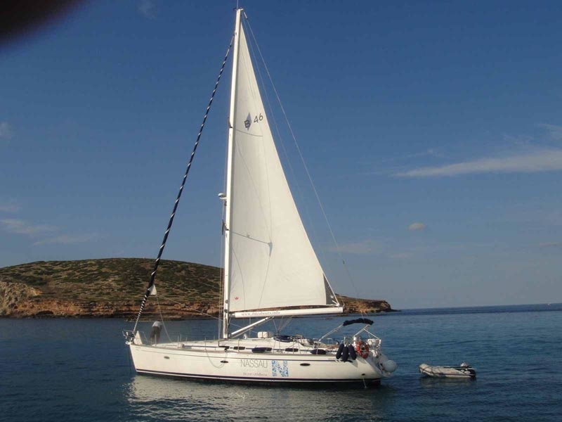 On a boat like this, I was about to go out to sea for the first time under sail.