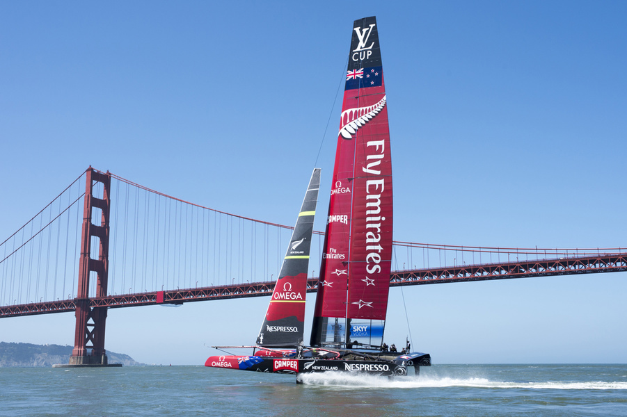 "Kiwi" sailing North Sail at the America's Cup.