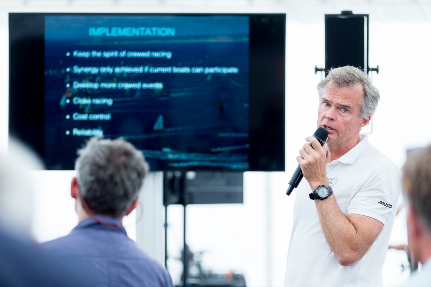 Johan Salen at the VOR and IMOCA meeting in The Hague.