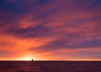 Sunset during the Nord Stream Race offshore race in the Baltic Sea.
