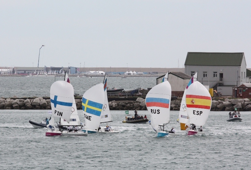 It was hard to fly against the Spaniards (right), but our girls survived...
