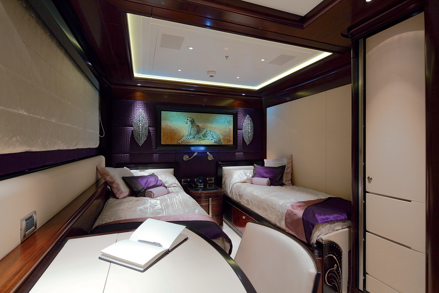 Each of the four guest cabins is decorated in its own range.