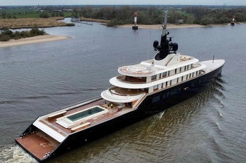 Abeking & Rasmussen 118-metre Superyacht Project Celerius on Sea Trials