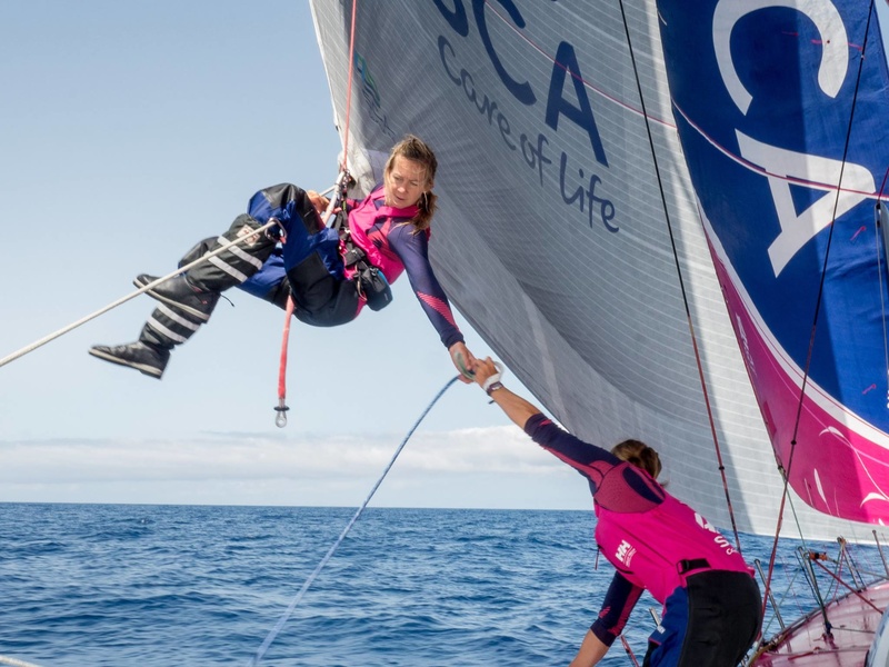 Australian Sophie Chizhek (upstairs), for example, has only four pairs of socks in her luggage for almost a month's first race.
