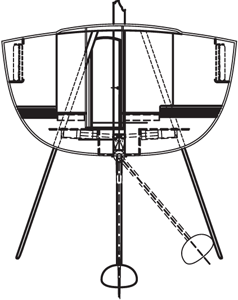 Oscillating keel and two centreboards