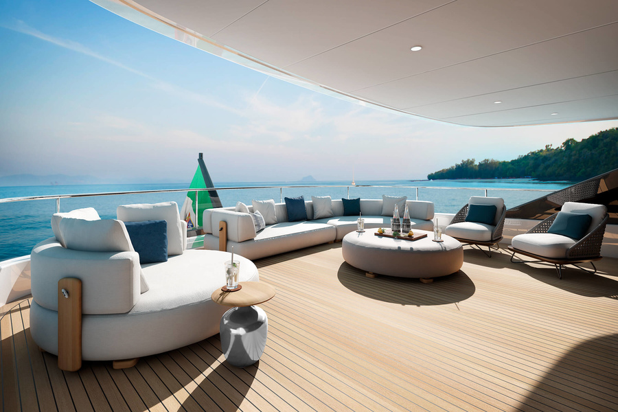 Lounge area on upper deck