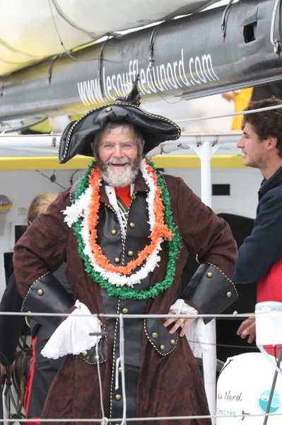 Enda O'Coinen at the finish line in Le Sables D'Olonne.