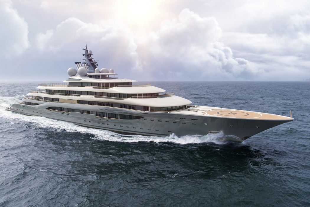 Flying Fox was handed over to the owner in spring 2019, but journalists have already managed to call this boat iconic. The lines of its four decks curve smoothly, reminiscent of a wave. 