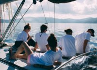 What's great about the sea: you can stop at any time, sunbathe or jump in the clearest water.