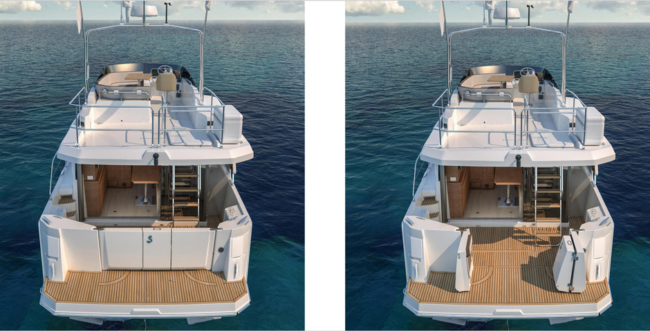 Transit with collars Bénéteau Swift Trawler 35