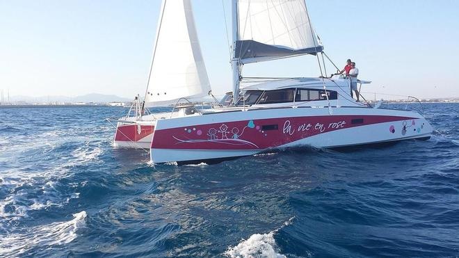 Aventura 43 at sea for the first time
