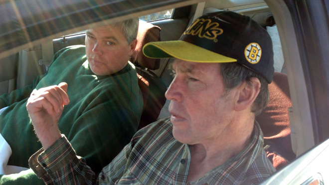 Fred Schaeffler (left) and George Reynolds after the rescue.