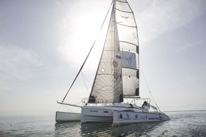 Adapted trimaran can be steerable by breathing and exhaling.