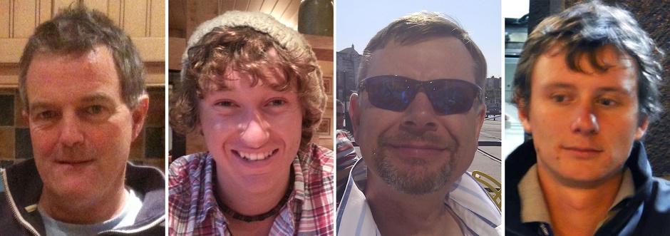 Crew of Cheeki Rafiki - Paul Goslin, James Male, Steve Warren and Andrew Bridge. 