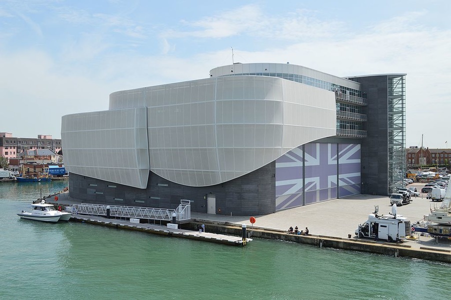 Land Rover BAR building in Portsmouth