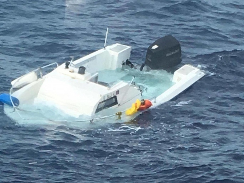 That's what the boat looked like when it was rescued.
