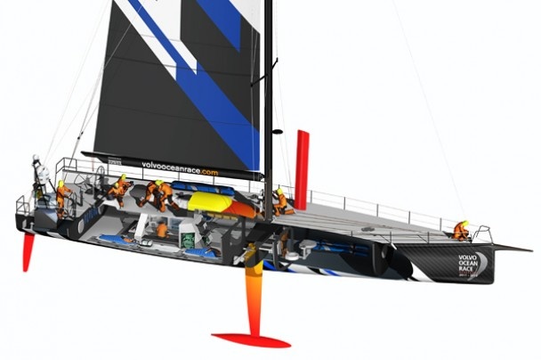 Volvo Open 70 in section