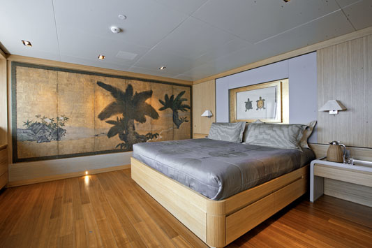 The master suite is elegant and extremely concise - nothing extra.