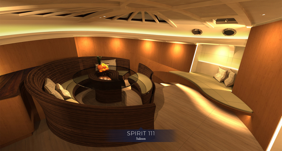 Exactly above the soft zone there are triangular light windows on deck.