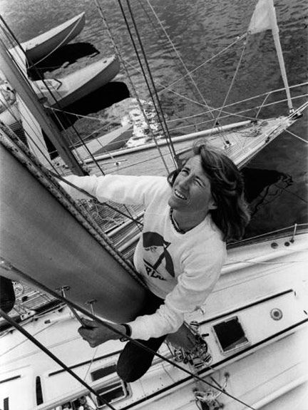 Naomi James aboard the Express Crusader knows what to do.