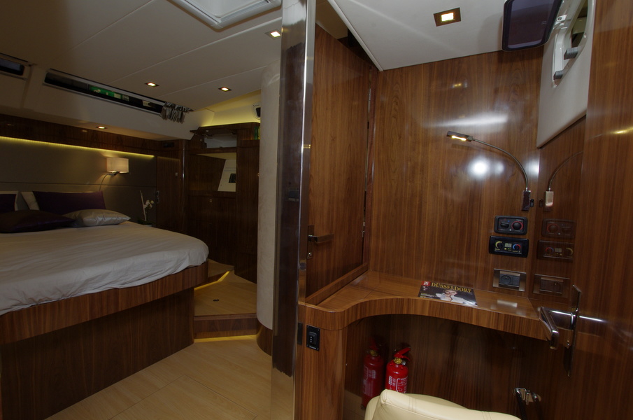 Aft cabin: to the right is the owner's small office.