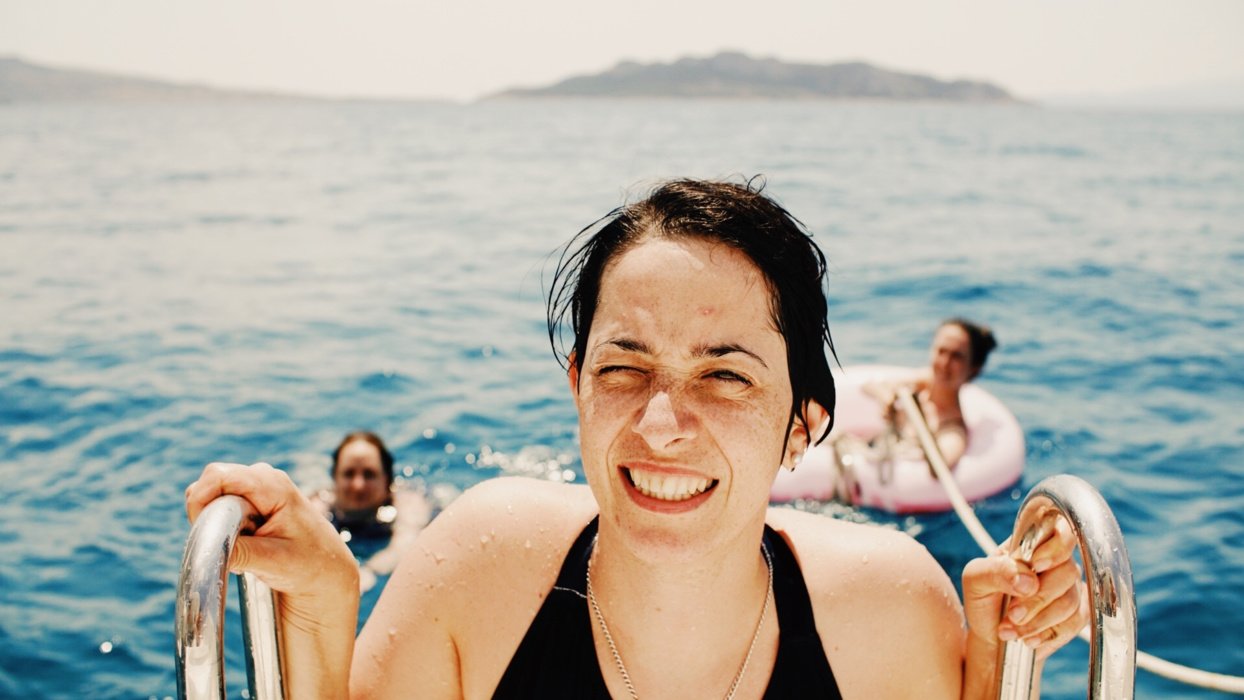 Bathing on a yacht is not a luxury, but a daily activity. You won't want to go to the beach later.